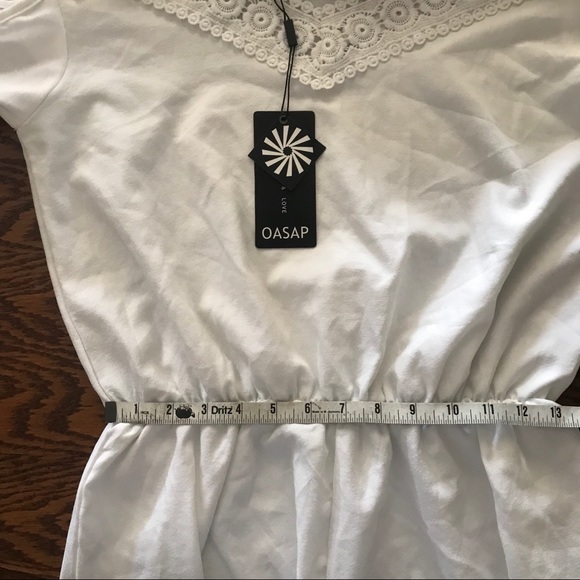 Oasap white lacy boho Gypsy Romper - Picture 7 of 8